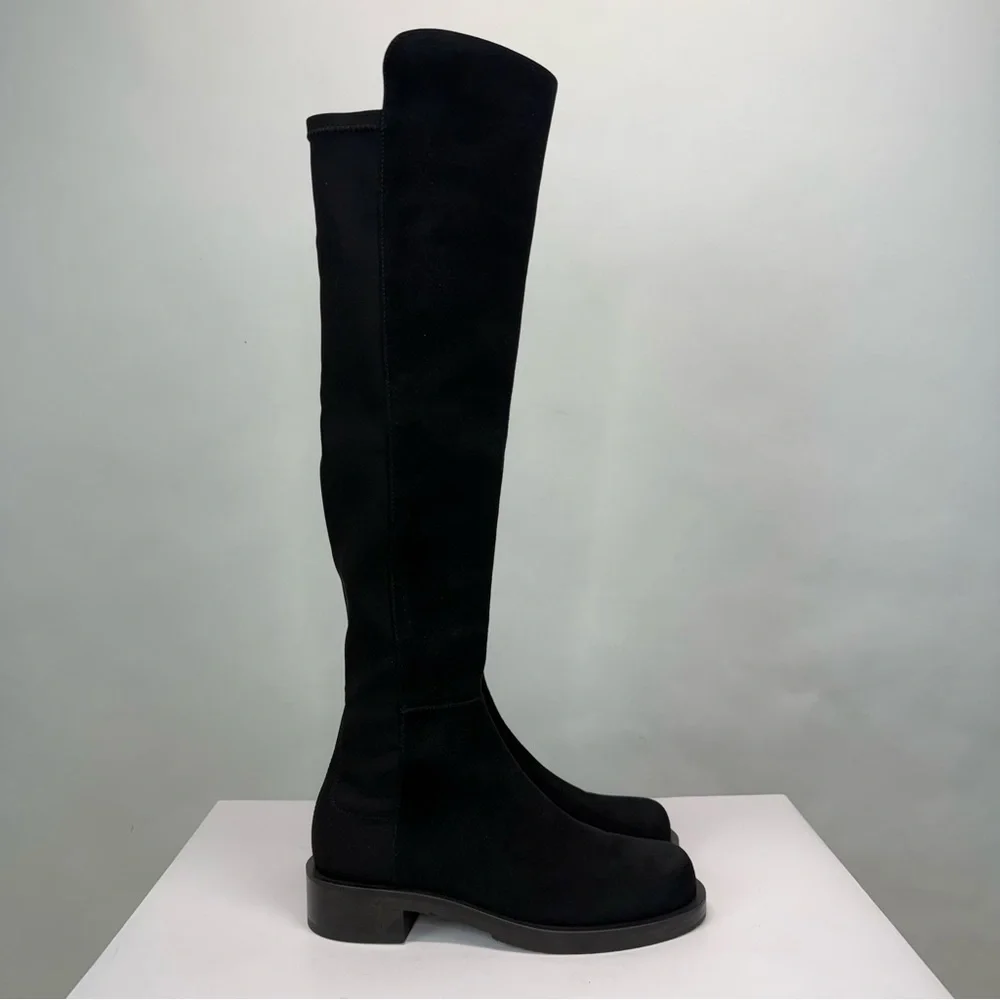 New Stuart Weitzman 5050 Bold Over The Knee Boot Black Sz 6.5